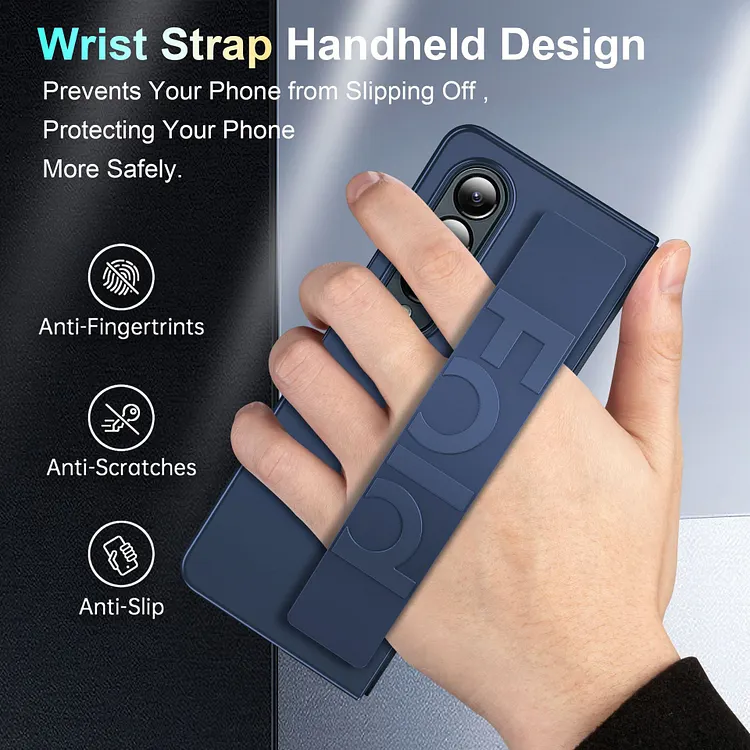 For Samsung Fold4 Flip Phone Protective Case Fashion Wrist Strap