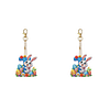 (US Local)PET Double Sided Special Shaped Easter Alphabet DIY Diamond Painting Keychain