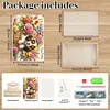 (US Local)Wooden Dog Flower 5D DIY Diamond Painting Serving Tray with Handle for Desk