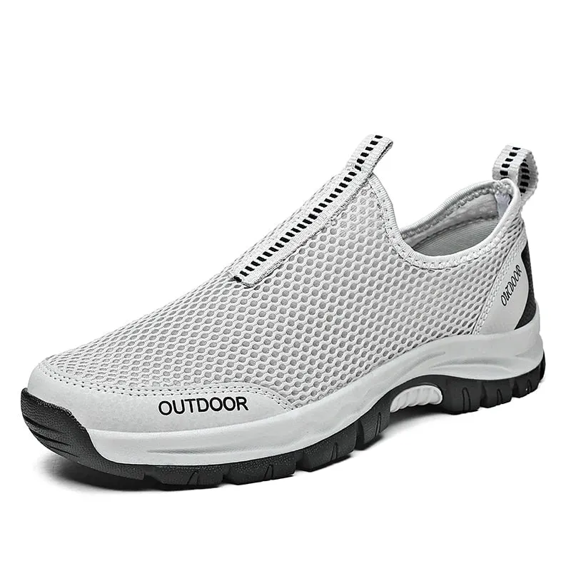 2021 New Men's Vulcanize Shoe Sneakers Summer Mesh Casual Shoes Breathable Rubber Non-slip Outdoor Shoes Men Loafers Footwear