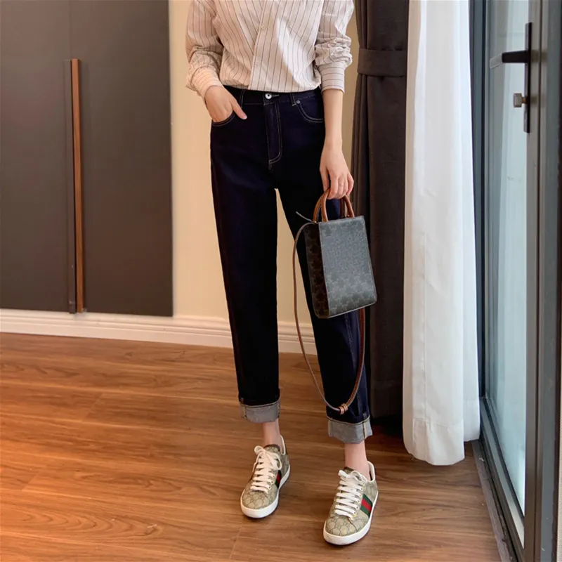 Nigikala Large Size Women's Wear 2025 Spring And Autumn New High Waist Harun Pants Fat Sister Mm Loose Show Thin Straight Leg Jeans Trend