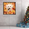 Maple Leaf Puppy-Paint by Numbers Acrylic Painting 40*40CM