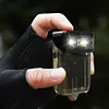 LED+COB Mini Keychain Flashlight 380LM Type-C Rechargeable for Camping (Black)
