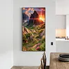 Diamond Painting-DIY Full Round Drill Mountains Fields(70*40 CM)