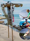Adjustable Fishing Rod Bracket Telescopic Spring Fish Pole Bracket Fishing Tools