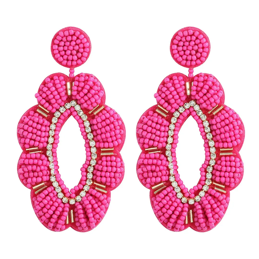 Dvacaman Bohemian Cute Fashion Animal Parrot Bird Drop Earrings Women Shiny Rhinestone Fringed Statement Tassel Earrings Jewelry