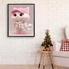 【Limited Stock Sale】Pink Cat With Hat-Paint by Numbers Acrylic Painting 40*50CM