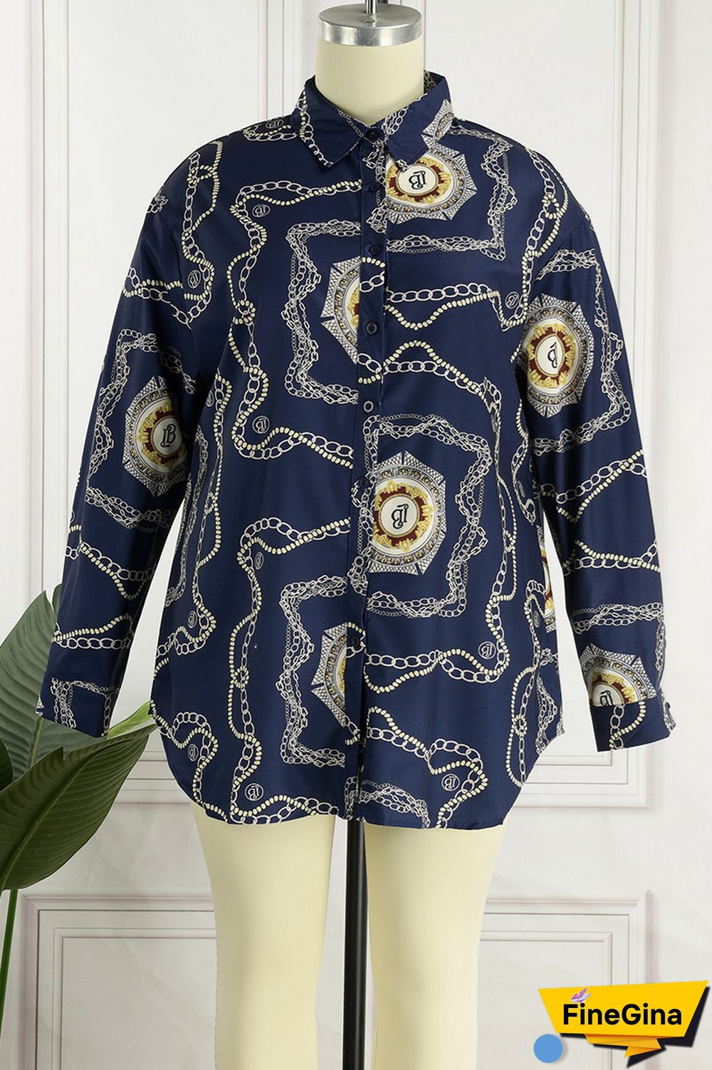 Yellow Sexy Casual Print Printing Shirt Collar Shirt Dress Dresses