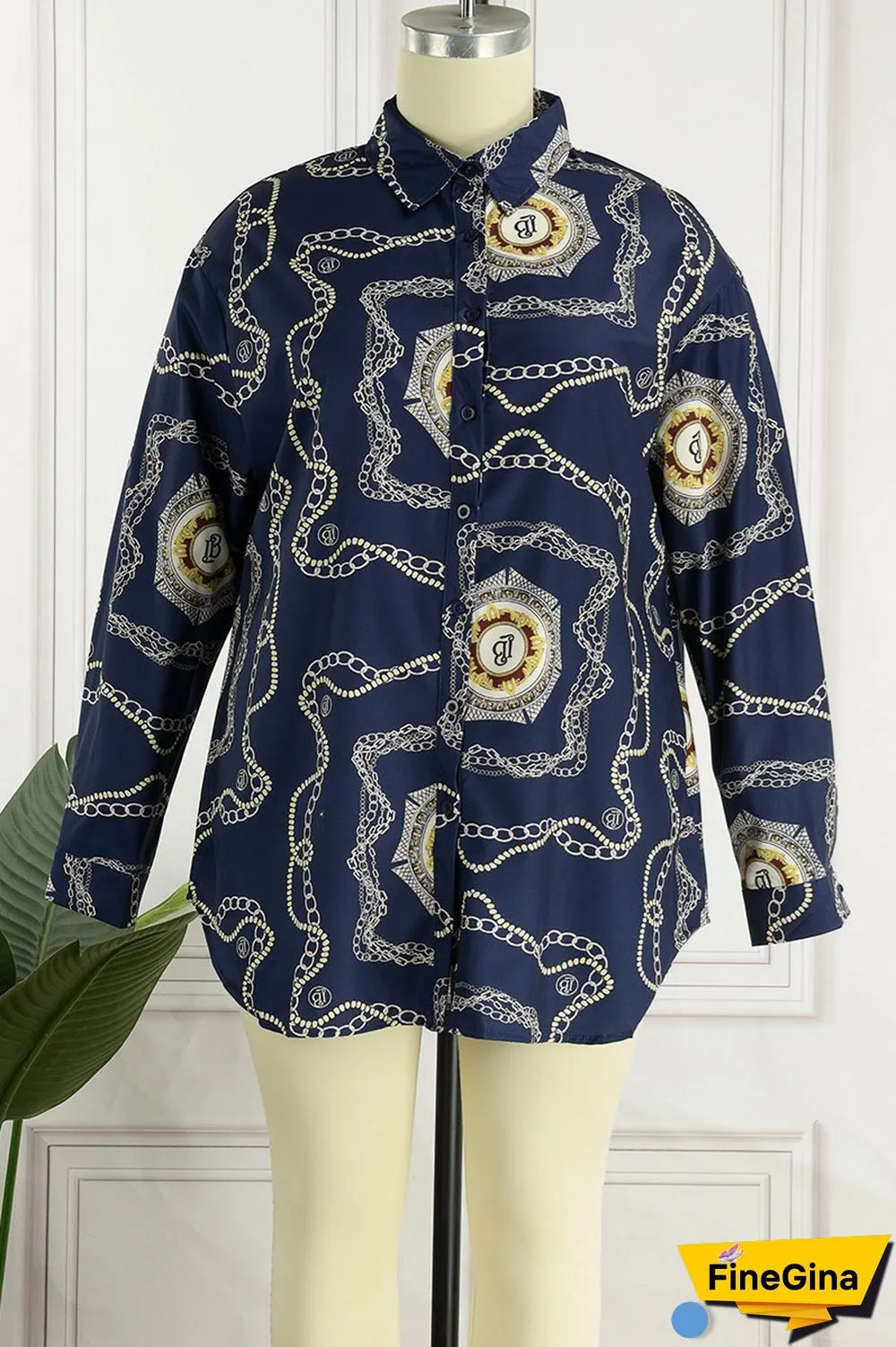 Yellow Sexy Casual Print Printing Shirt Collar Shirt Dress Dresses
