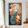 (US Local)Peacock Peony-16CT Stamped Cross Stitch Kit(73x119cm)