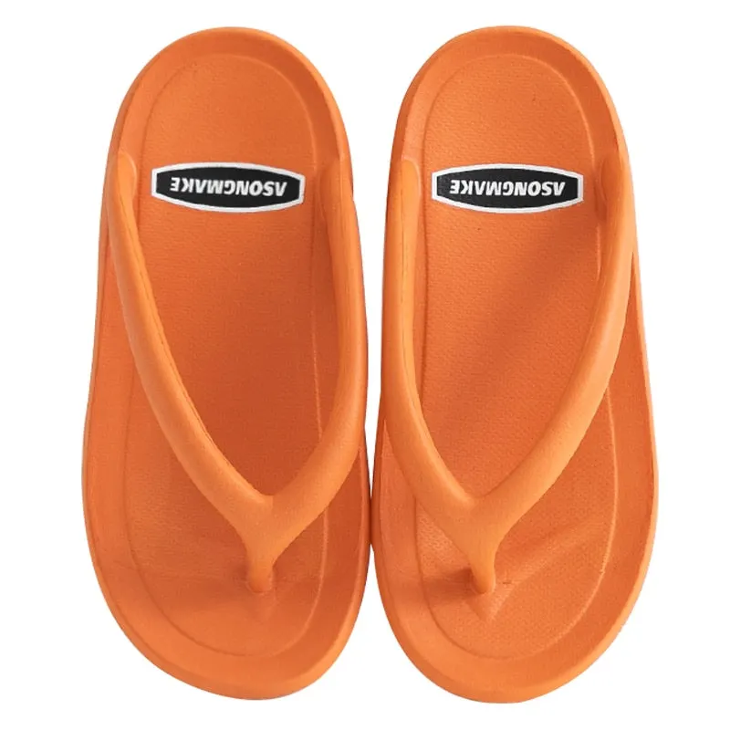 2022 Summer Slippers Man Women Casual Massage Durable Flip Flops Beach Sandals Female Wedge Shoes Striped Lady Room Slippers