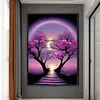 Moon Night Flower Tree-11CT Stamped Cross Stitch 60*40cm/23.62*15.75in (Big Size)