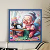 Happy Old Lady - 11CT Stamped Cross Stitch - 45*45cm
