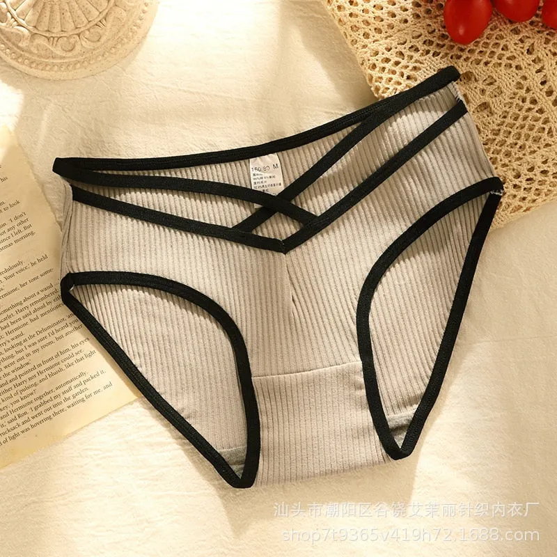 New Women's Underwear Sexy Solid Color Panties Fashion Girl Comfort Briefs Low Waist Seamless Underpants Female Lingerie