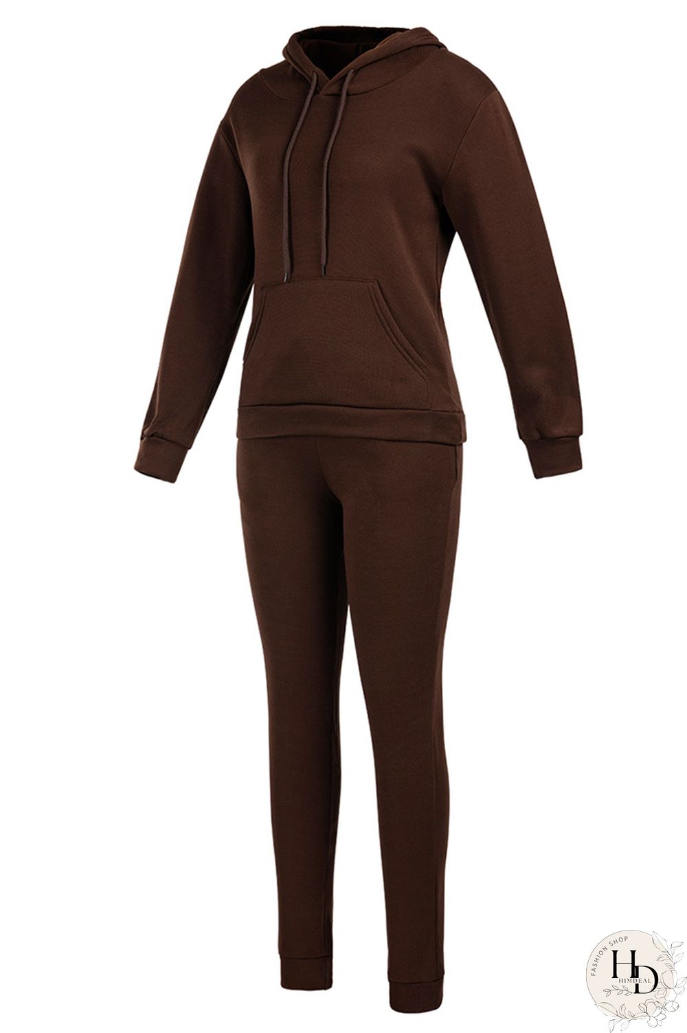 Red Fashion Casual Solid Basic Hooded Collar Long Sleeve Two Pieces