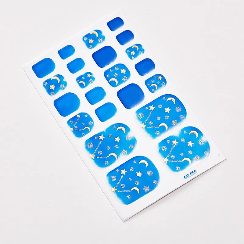 22 Tips/Sheet Shiny Nail Decoration Nail Adhesive Nail Accesoires Nail Art Decoration Nailart Sticker Adesivos Nail Tape