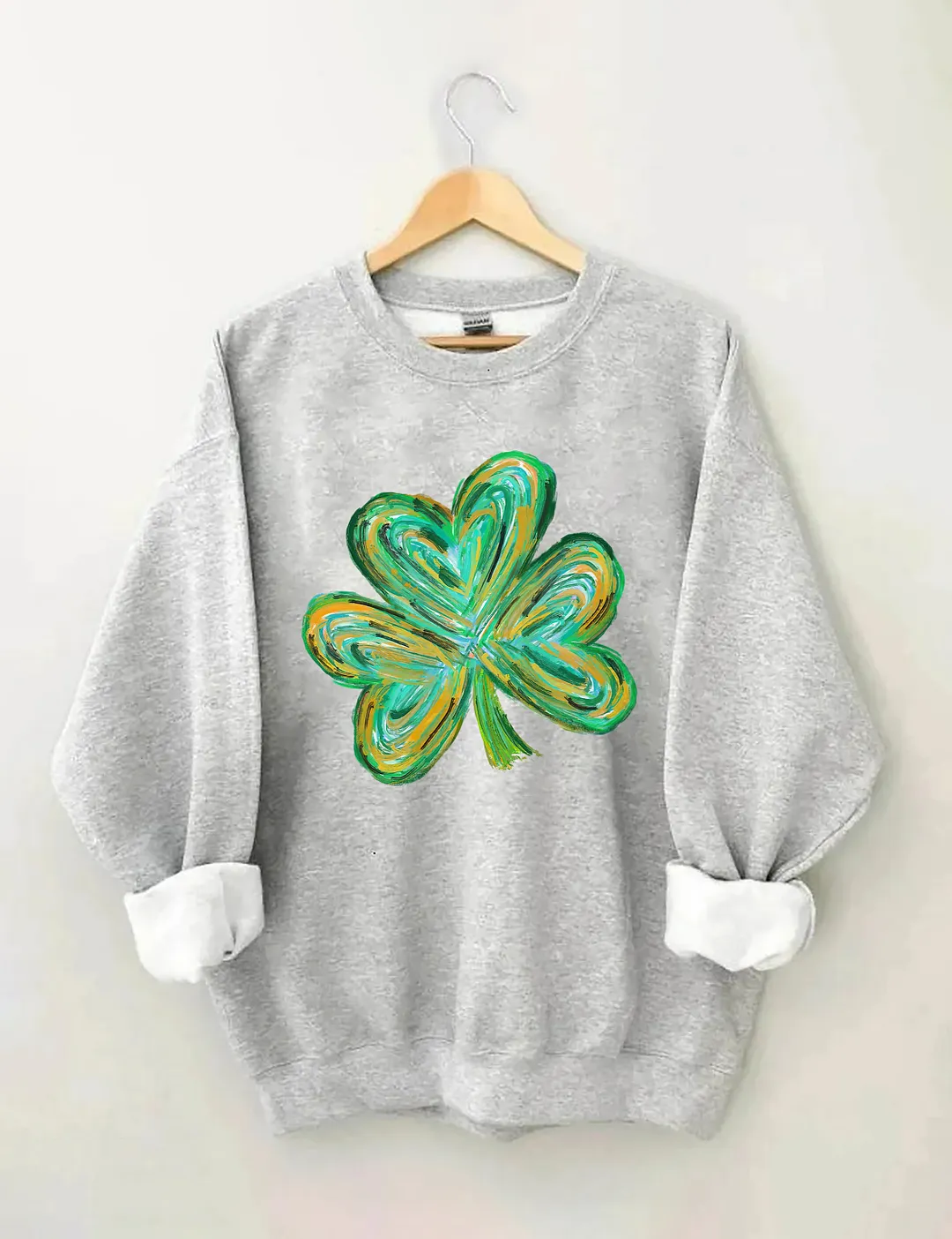 Cute St Patricks Four Leaf Clover Sweatshirt