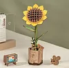 Wooden flower flower building block flower assembly diy flower arrangement children's puzzle gift