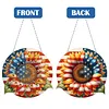 Independence Day Sunflower Double Sided - 5D DIY Pendant