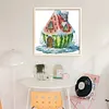 Watermelon House-11CT Stamped Cross Stitch 29*27cm/11.42*10.63in