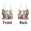 Diamond Painting Acrylic Double-side Cat Pendant Hanging Gem