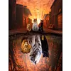 Three Cats Shadow - Full Embroidery 3 Strands 11CT Stamped Cross Stitch - 50*60CM - Large Size