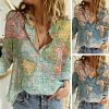 Creative World Globe Map All Over Print Buttons Shirts