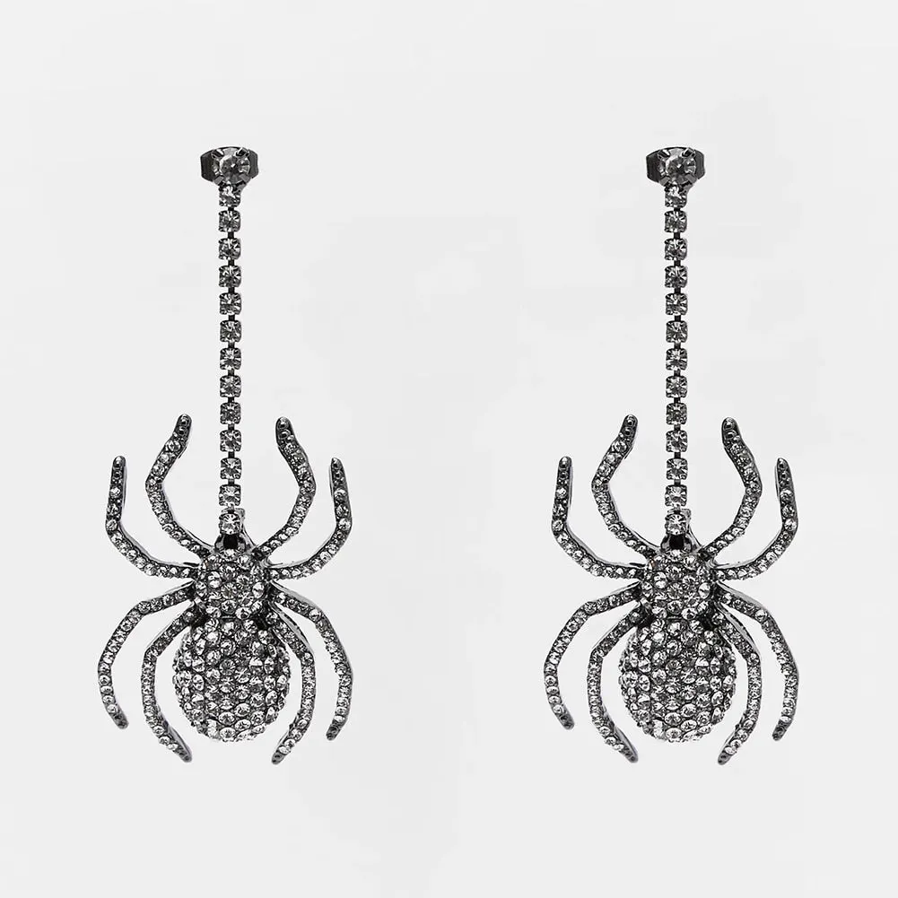 Dvacaman Bohemian Cute Fashion Animal Parrot Bird Drop Earrings Women Shiny Rhinestone Fringed Statement Tassel Earrings Jewelry