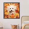 Maple Leaf Puppy-Paint by Numbers Acrylic Painting 40*40CM