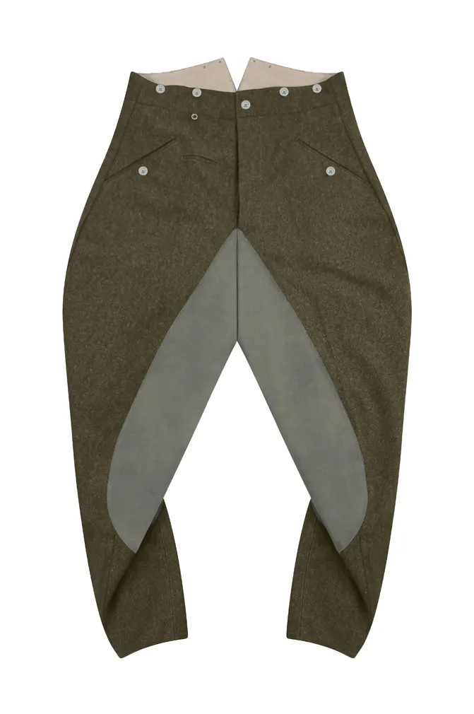   Elite German M1940 Brown Wool Mounted Troops Riding Breeches German-Uniform