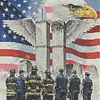 Diamond Painting -DIY Round Drill 911 Eagle guard the Twin Towers(40*40CM)