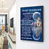 【Limited Stock Sale】To My Grandson Never Forget I Love You Quotes - Special Shaped Diamond Painting 30*40cm