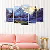 (US Local)5D DIY Full Drill Big Size Diamond Painting Snow Mountain Embroidery Mosaic Kit 95*45cm