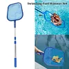 Swimming Pool Skimmer Net with Telescopic Pole Ponds Cleaning Debris Tools
