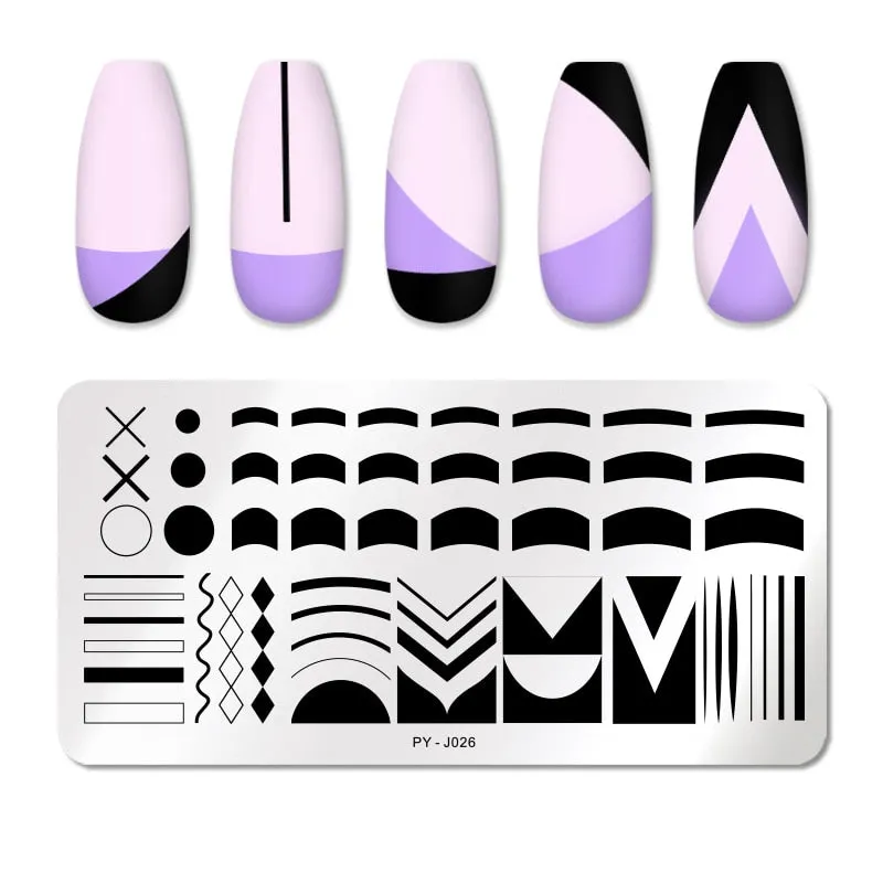 PICT YOU Nail Stamping Plates Flower Plant Pattern Nail Art Plate Stencil Stainless Steel Line Pictures Theme Image Plates Mold-Nail Inspo