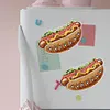 DIY Special Shape Diamond Art Fridge Magnets Sticker Kit (Hot Dog Hamburger)