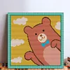 Cute Coffee Bear-14CT Stamped Cross Stitch Kit(25x25cm)