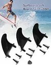 3x Soft Surf Fin for Surfboard Softboard Stand Up Paddle Board Accessories