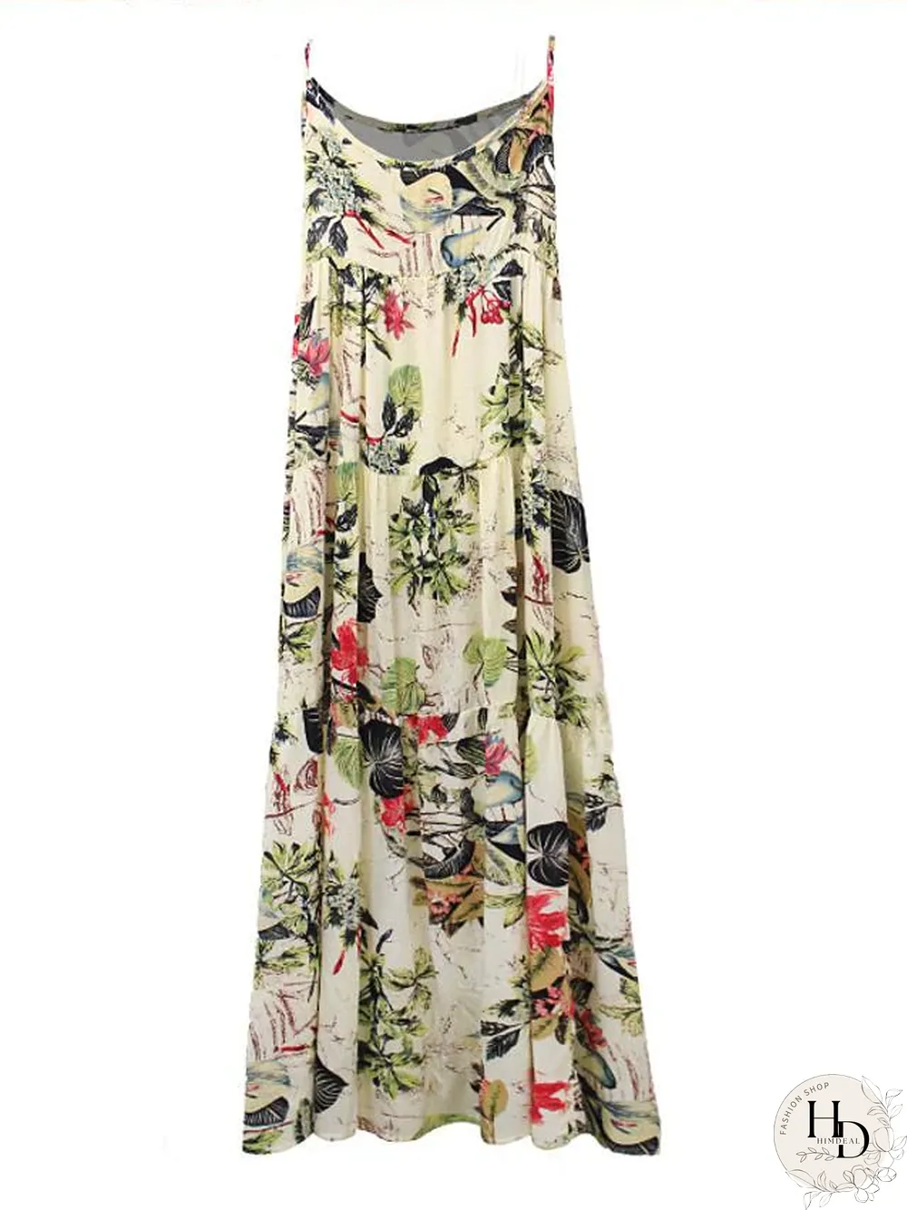 Women's Strap Dress Maxi long Dress Sleeveless Floral Summer Hot Casual Red Yellow M L XL XXL 3XL 4XL 5XL