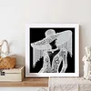 Lady Special Shape Partial Drill Dimond Art Paintings with Plastic Frame 17x17cm