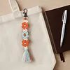Daisy Flower Keychain Making Kits with Instruction Macrame Keychain Kit DIY Macrame Kits for Beginners Adults Handbags DIY Ornament Decor
