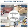 [US Local Warehouse] Heavy Duty Rolling Utility Cart with Wheels Handle 660lbs Capacity Rolling Cart