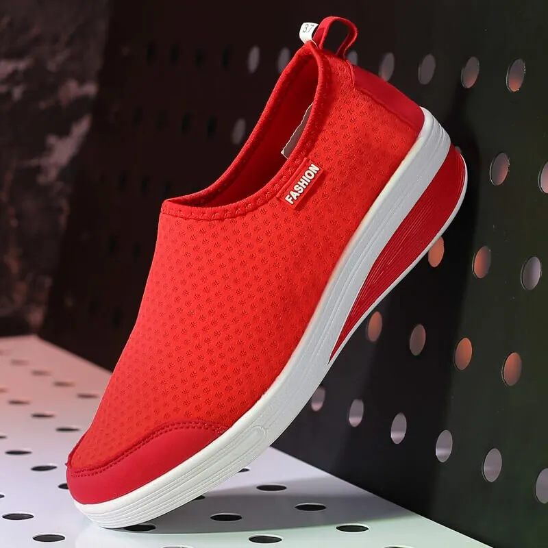 MWY Women Chunky Sneakers Casual Vulcanize Shoes Breathable Mesh Wedge Shoes Platform Trainers Women Zapatillas De Mujer