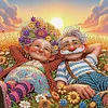 (US Local)4Pack Old Couple-Special Shaped Diamond Painting Kit(30x30cm)
