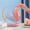 Umbrella Clip Fan Rechargeable Portable Handheld Fan for Home Office (Black)