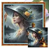 Girl-11CT Stamped Cross Stitch 45*45cm/17.72*17.72in