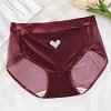Men's ice silk sexy mesh high slit briefs