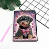 (US Local)Puppy Special Shaped A5 5D DIY Diamond Art Painting Notebook Kit for Friends