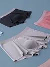 Men's Seamless Modal Boxer Briefs With Organic Latex Support Cup