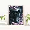 >SALE<DIY Full Round Drill Diamond Painting 5D Black Cat Poster Kit (NH2054)